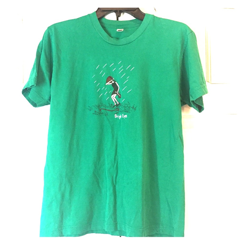 Vintage Early 00’s BRIGHT EYES Tee / Emerald Green